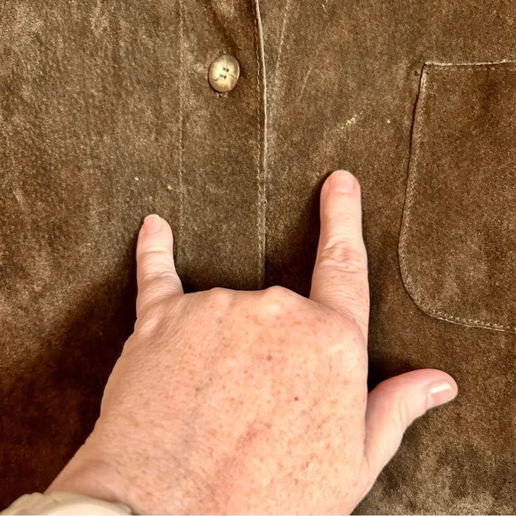 Marsh Landing Women’s Chocolate Brown Suede Leather Jacket Sz L - Picture 8 of 8